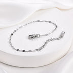 Bracelet jonc lisse en acier inoxydable doré — vue 7