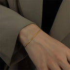 Bracelet maille serpent lisse et souple — vue 3