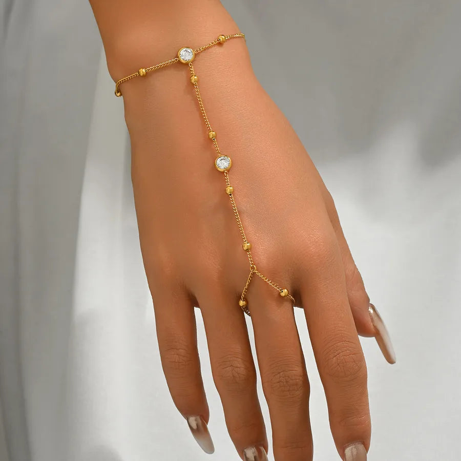 Bracelet à maillons géométriques désaxés — vue 2