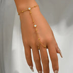 Bracelet à maillons géométriques désaxés — vue 2