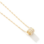 Collier à pendentif géométrique finition or rose