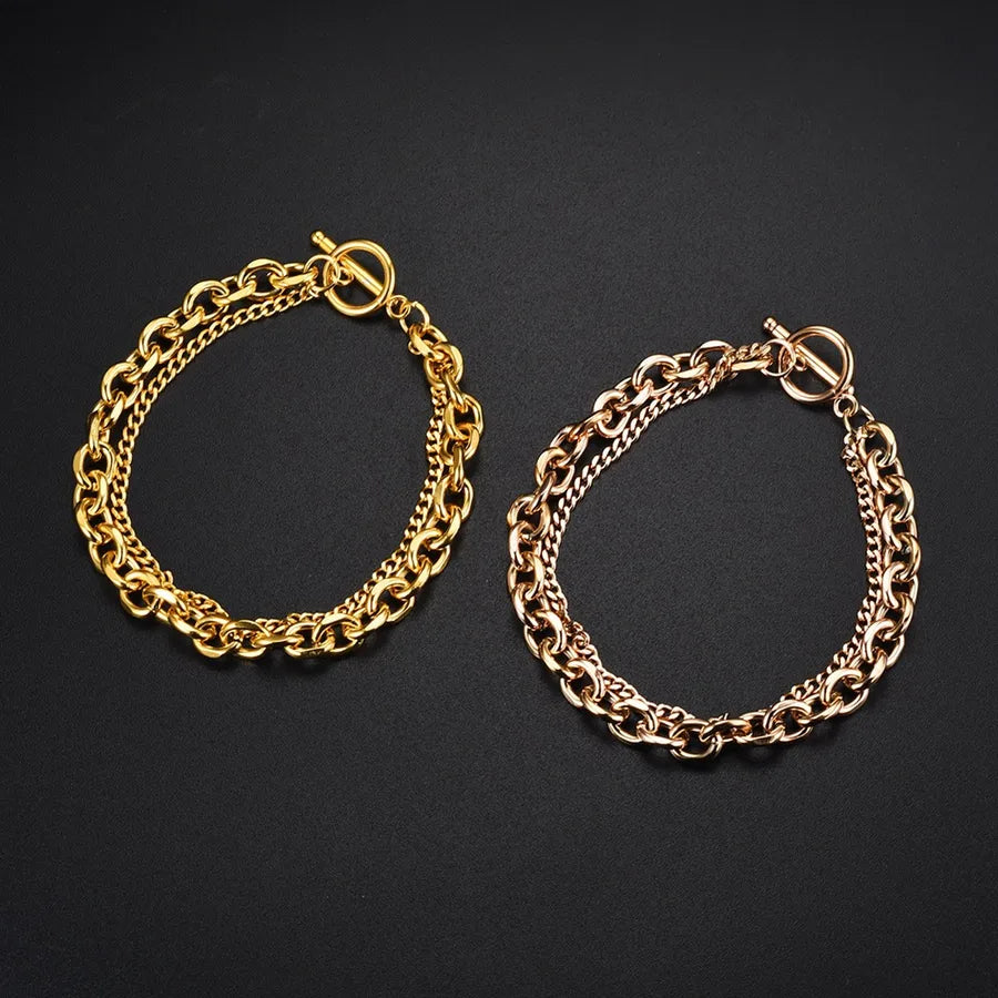 Bracelet maille ondulée à fermoir en T — vue 4