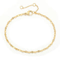 Bracelet fin ajustable en acier inoxydable doré — vue 5
