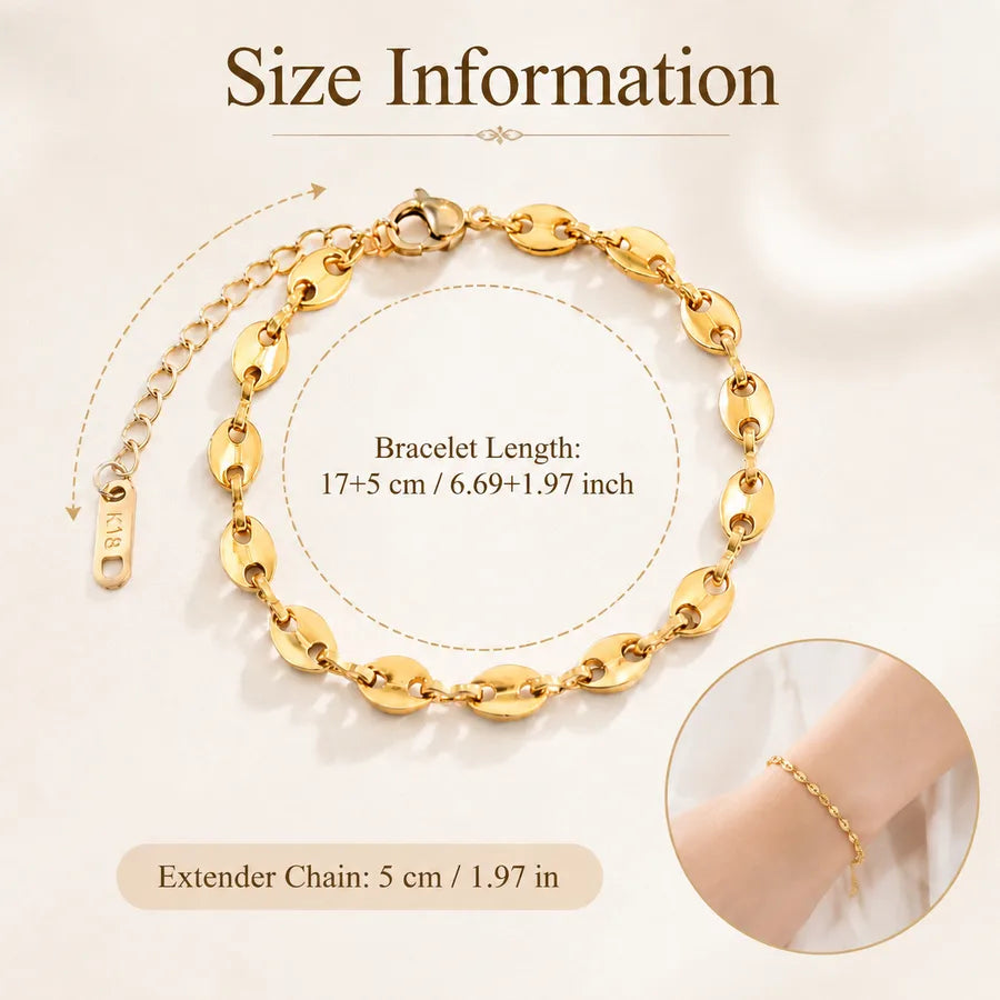 Bracelet maille marine en acier inoxydable — vue 3