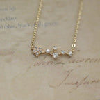 Collier étoile fine, argent massif 925 doré — vue 2