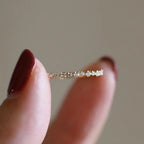 Bague solitaire ronde, finition dorée — vue 6