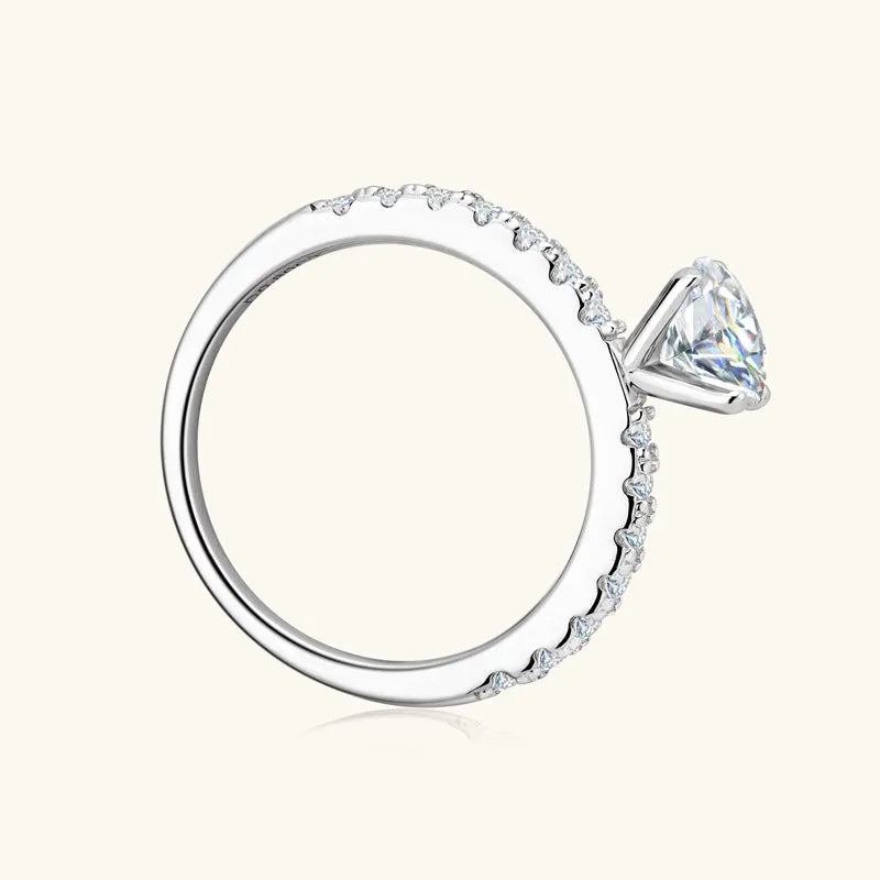 Bague solitaire moissanite, argent 925 — vue 2