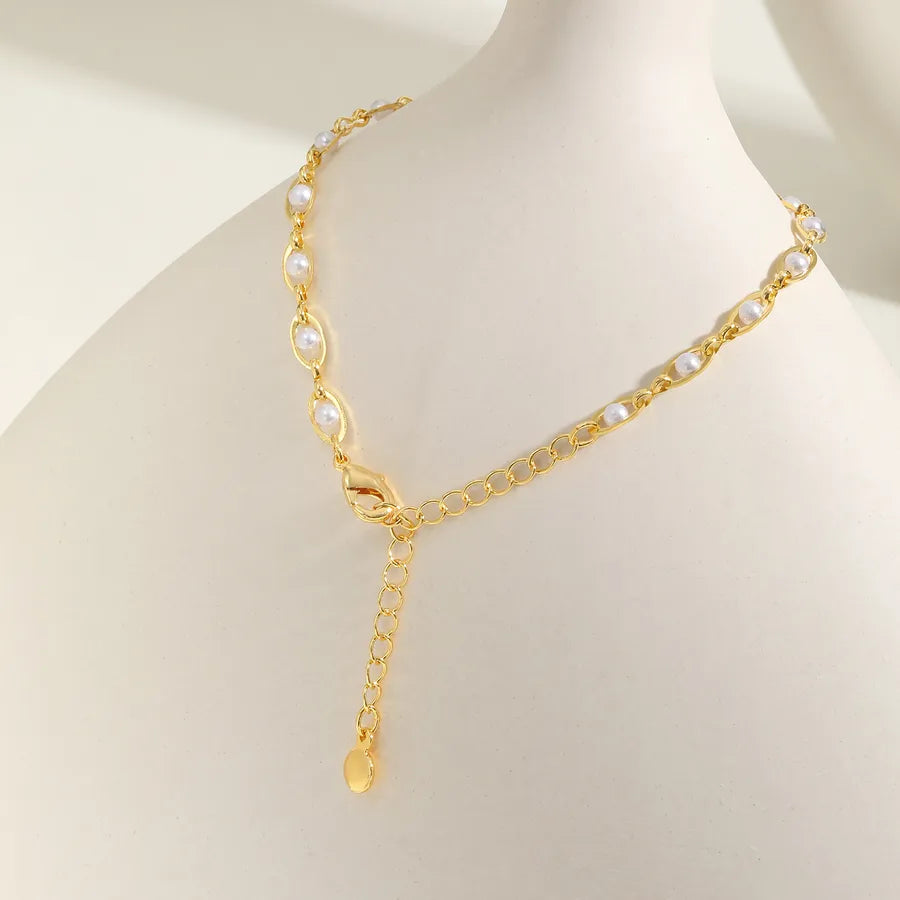 Bracelet à motif géométrique en cuivre doré — vue 8