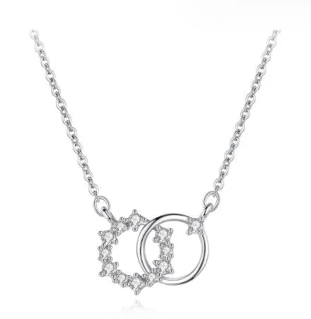 Collier à double anneau serti de zircons — vue 4