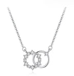 Collier à double anneau serti de zircons — vue 4