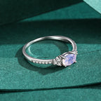 Bague à cristal taille ovale, argent 925 — vue 5