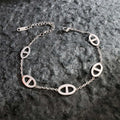 Bracelet aux lignes géométriques, acier titane — vue 6