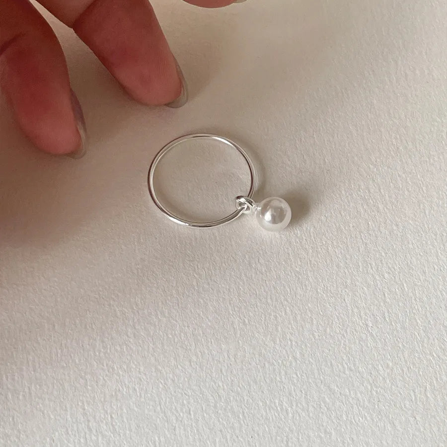 Bague ouverte à motif cœur, argent 925 — vue 6