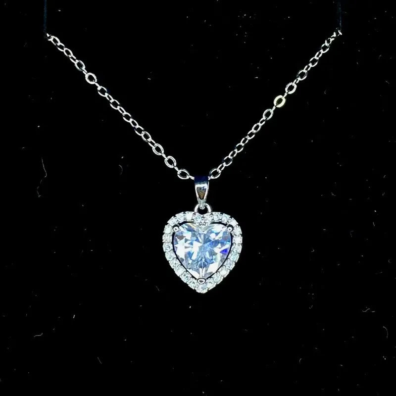 Collier cœur sur chaîne fine, argent 925 — vue 3