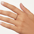 Bague à pierre colorée sertie, argent 925 — vue 5