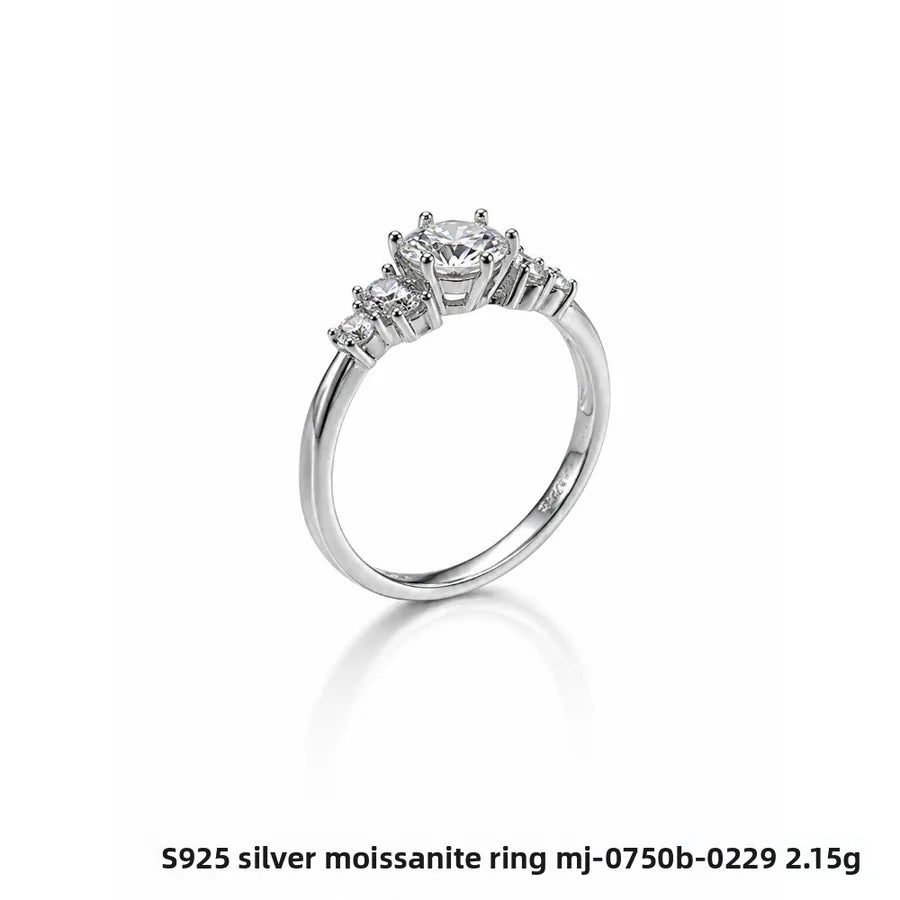 Bague cœur serti, argent massif 925 doré — vue 12