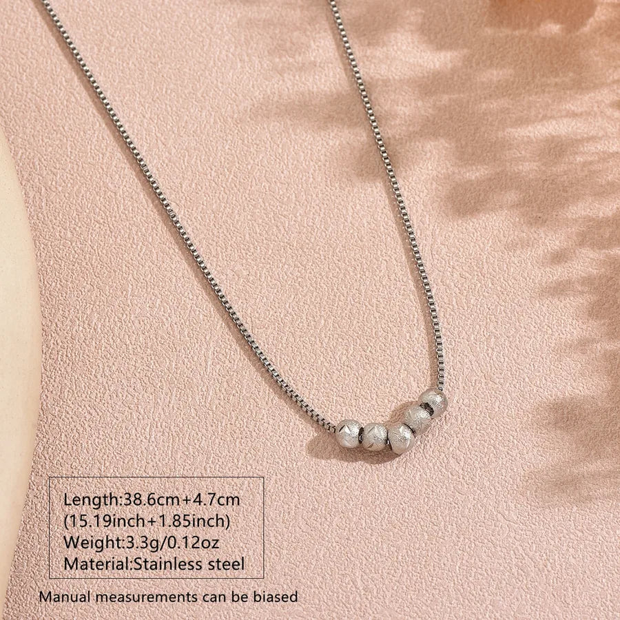 Collier de perles rondes à fermoir argenté — vue 11