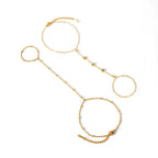 Bracelet chaîne fine élégante, acier doré — vue 4