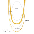 Ras-de-cou à double rang, acier inoxydable doré — vue 9