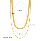 Ras-de-cou à double rang, acier inoxydable doré — vue 9