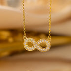 Collier symbole de l'infini sur chaîne fine — vue 4