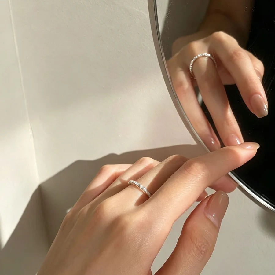 Bague ouverte épurée, argent massif 925 — vue 3