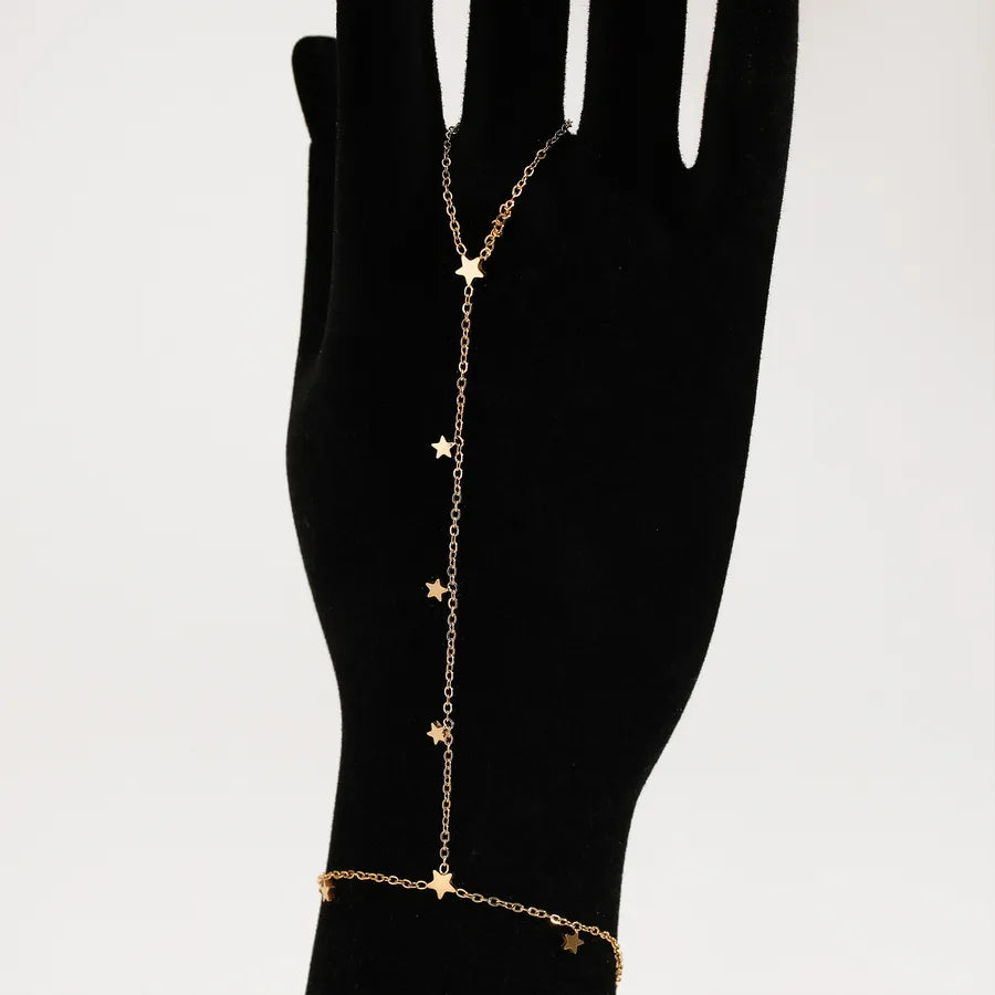 Bracelet étoile sur chaîne fine dorée — vue 4