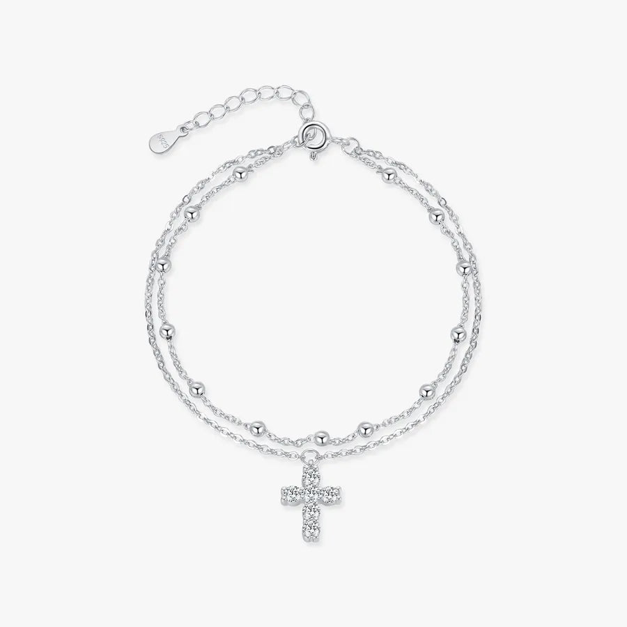 Bracelet chaîne classique en argent massif 925