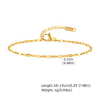 Bracelet jonc lisse en acier inoxydable doré — vue 2