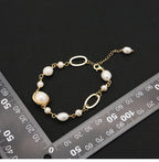 Bracelet de perles d'eau douce irrégulières — vue 2