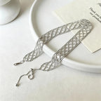 Bracelet maille quadrillée, acier doré — vue 4