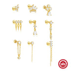 Boucles d'oreilles pendantes géométriques en argent 925