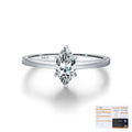 Bague moissanite taille marquise, argent 925 — vue 7