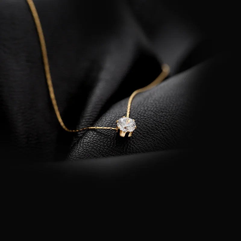 Collier à pendentif géométrique, acier titane — vue 6