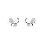 Puces d'oreilles petits papillons, argent 925 — vue 4