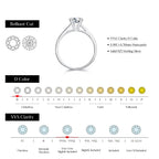 Bague solitaire moissanite taille ronde — vue 7