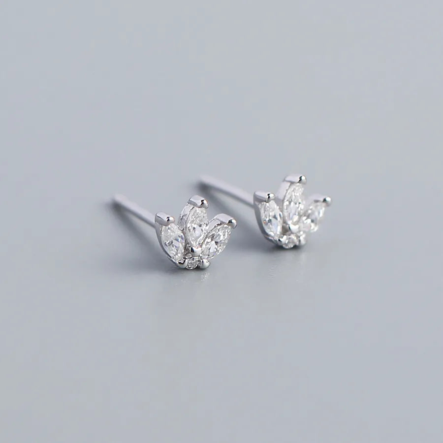 Puces d'oreilles petite couronne, argent 925 — vue 6