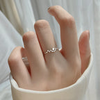 Bague étoile sertie de zircons, argent 925 — vue 5