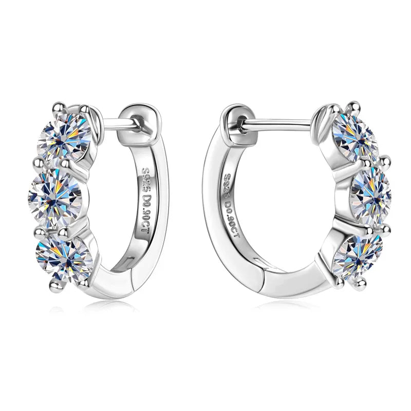 Puces d'oreilles en U serties, argent 925 — vue 5