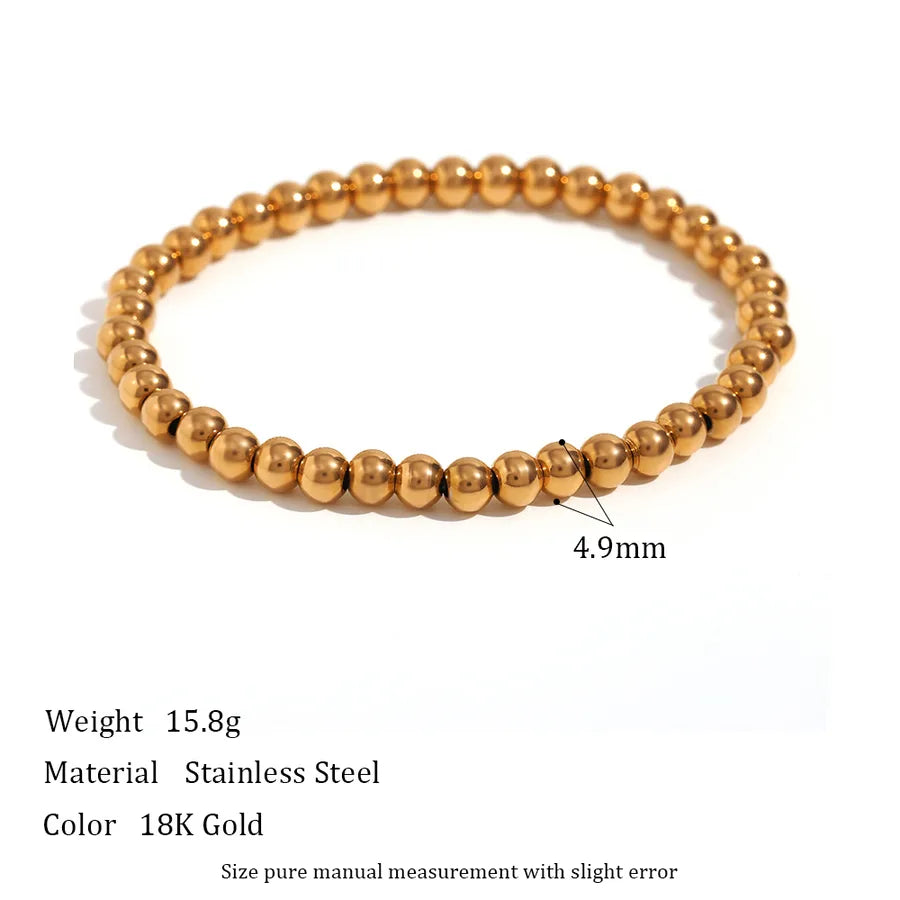 Bracelet de perles monté sur élastique — vue 2