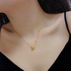 Collier cœur épuré, chaîne en acier titane — vue 2