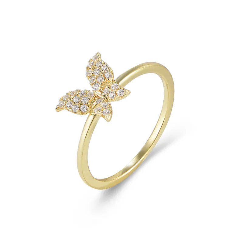 Bague papillon sertie de zircons, argent 925 — vue 6