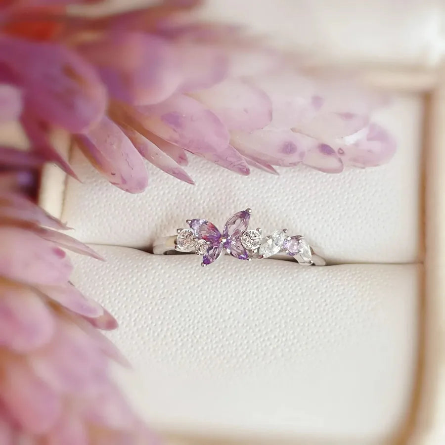 Bague papillon ciselé, argent massif 925 — vue 3