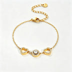Bracelet cœur doré sur chaîne fine — vue 6