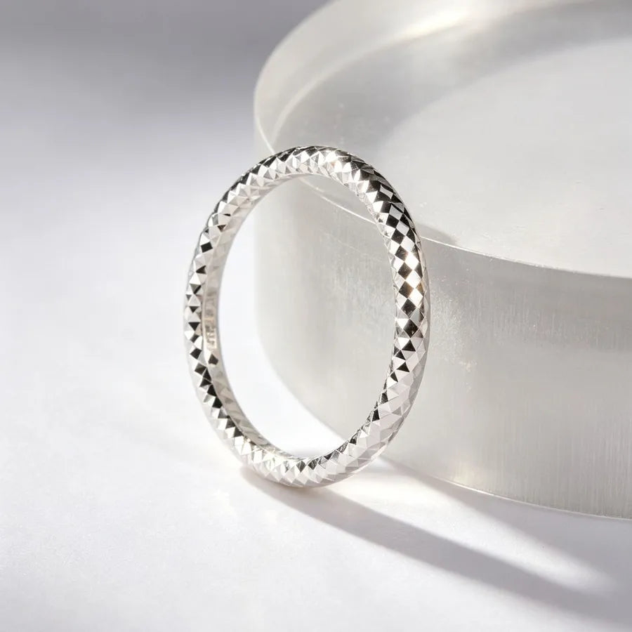 Bague ouverte épurée, argent massif 925 — vue 4
