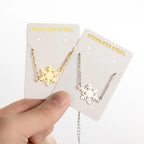 Bracelet motif flocon en acier inoxydable doré — vue 2