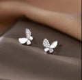 Puces d'oreilles petits papillons, argent 925 — vue 6