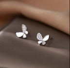 Puces d'oreilles petits papillons, argent 925 — vue 6