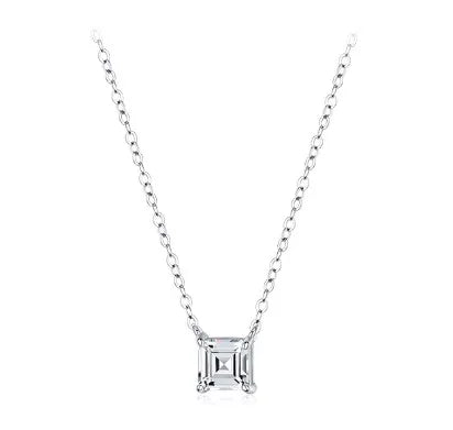 Collier à pendentif carré serti d'un zircon — vue 5