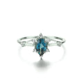 Bague à pierres taille goutte alignées — vue 6